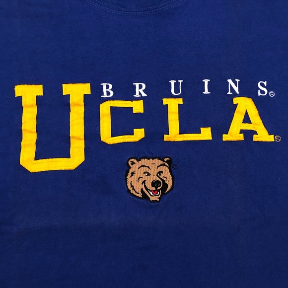 Vintage 90s UCLA Bruins Football NCAA College Blue Shirt Mens L Old Varsity Brnd - Picture 2 of 6